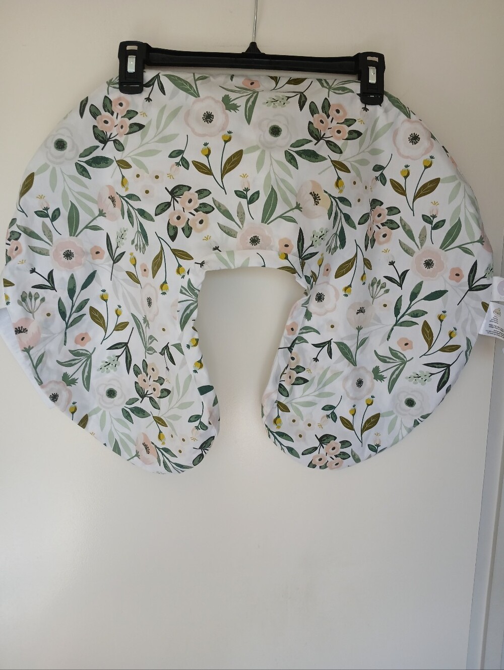 Boppy Pillow Cover Green And Pink Floral